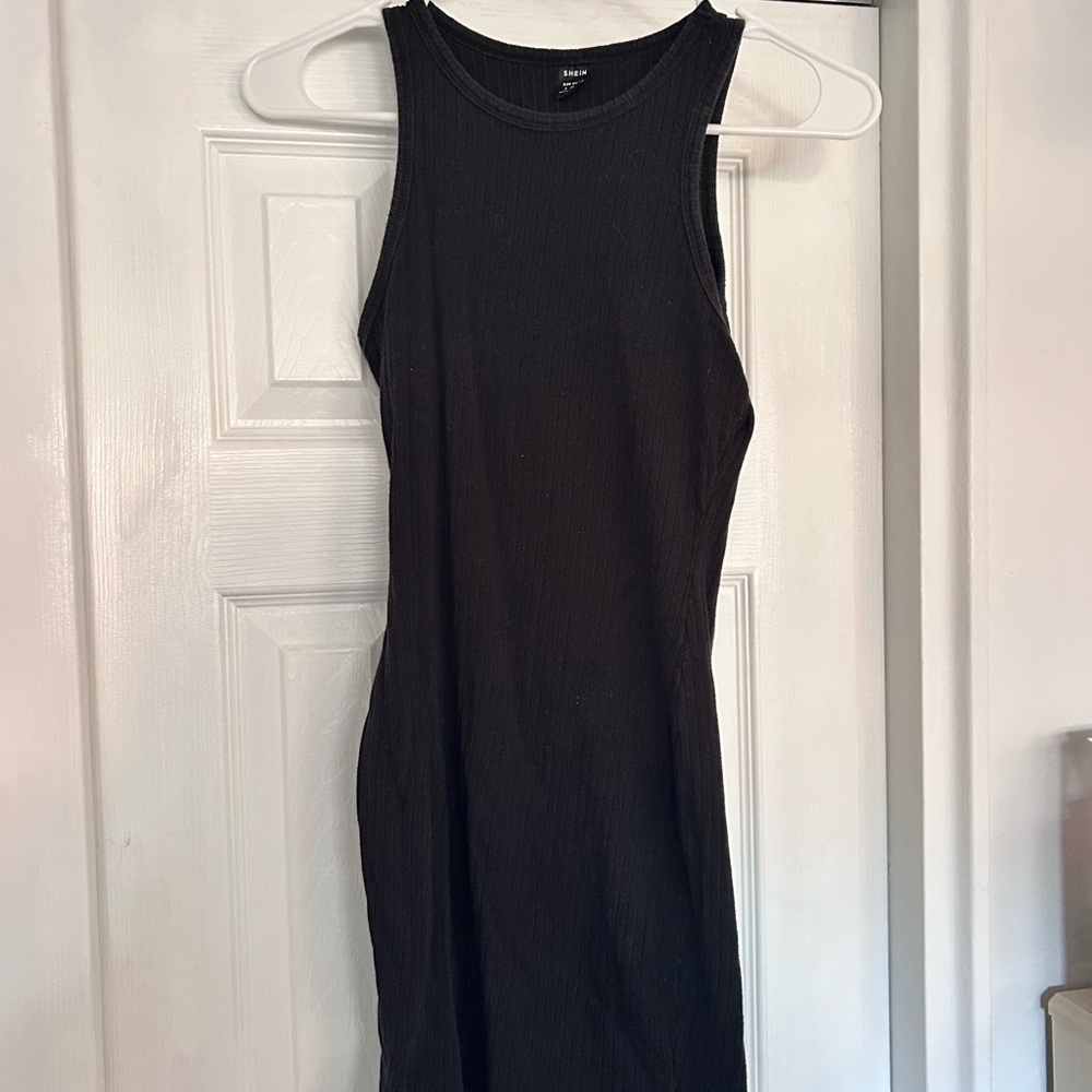 Black Sleeveless Mini Dress